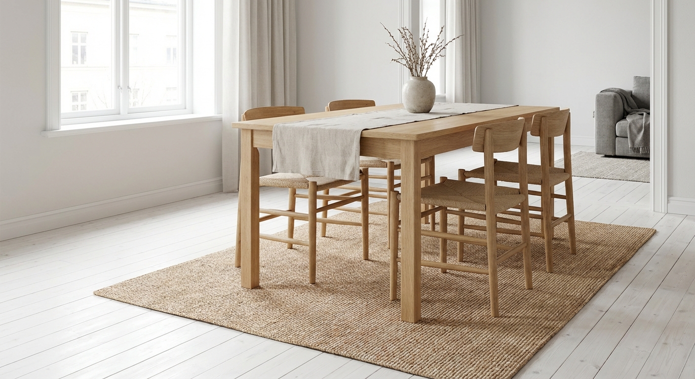 Spacious Scandinavian dining room